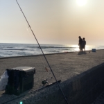 海釣り 自然 夕日