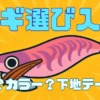 エギ選び入門 号数、カラー、下地テープの説明をした記事のサムネイル