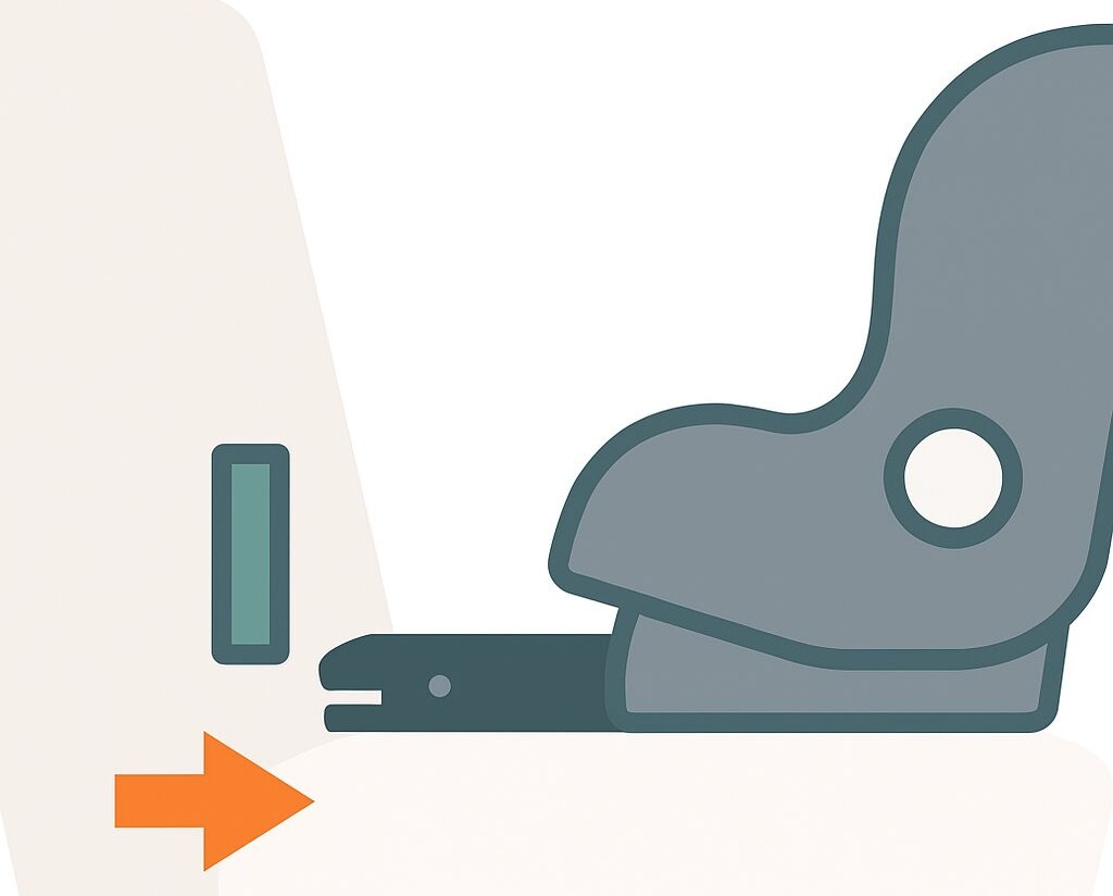 ISOFIXのイメージ図。