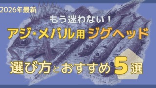 アジング、メバリング用ジグヘッドの選び方とおすすめ5選の記事のサムネイル